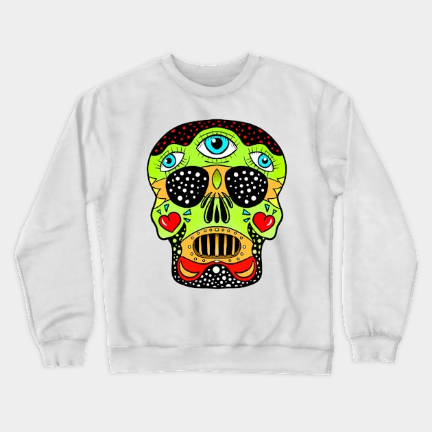 Candy skull 5 Crewneck Sweatshirt by fakeface